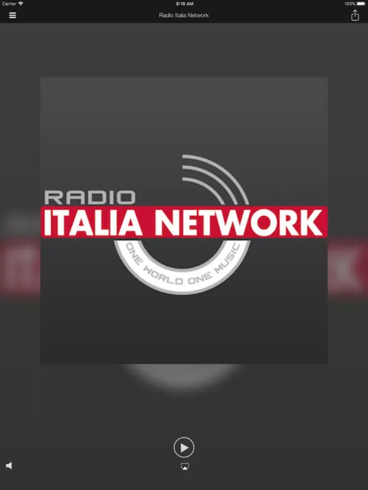 Radio Italia Network App iPad 应用截图