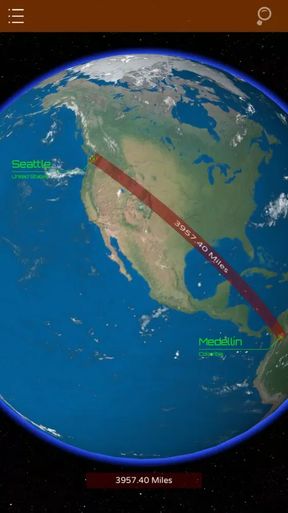 Ảnh chụp màn hình của Horizon - Distance between cities
