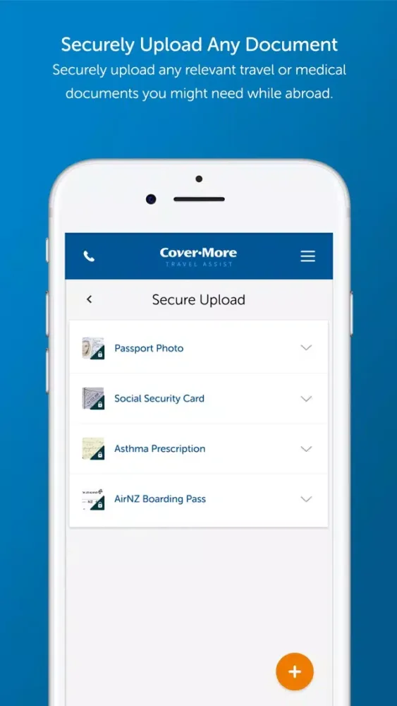 Tangkapan skrin Cover-More Travel Assist