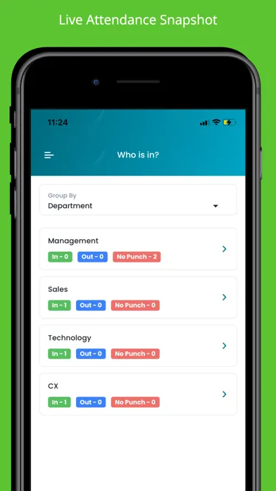 InnBuilt Mobile Attendance App 스크린샷