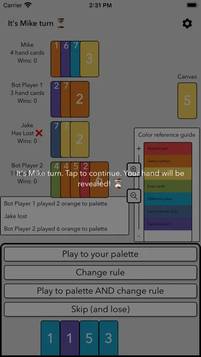 Color7 Card Game Ekran Görüntüleri