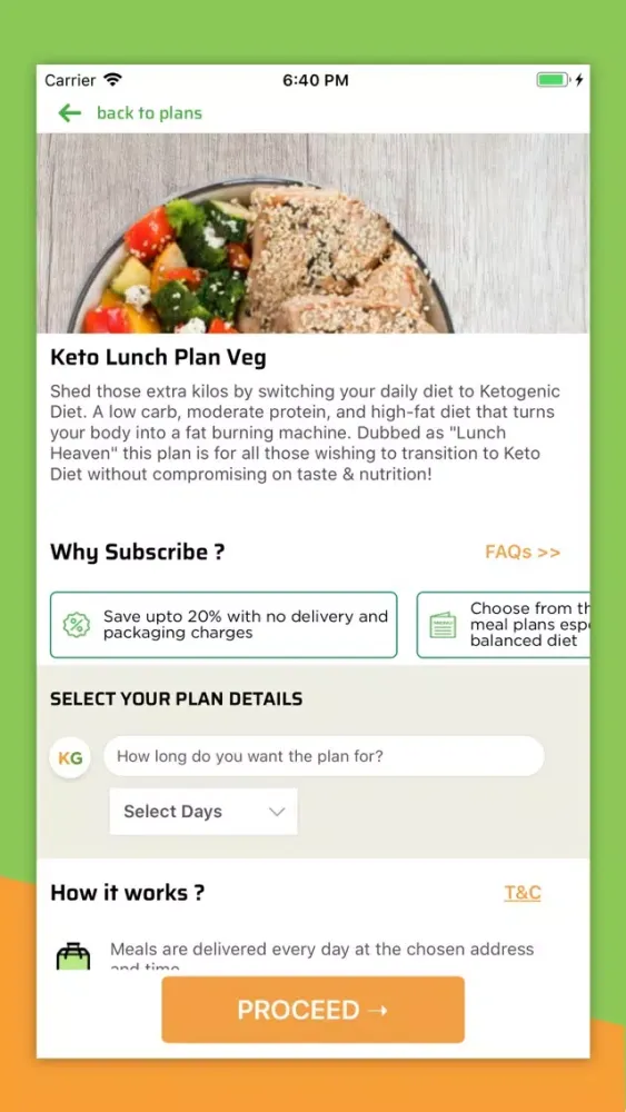 Zrzuty ekranu Keto Garden - Order Keto Meals