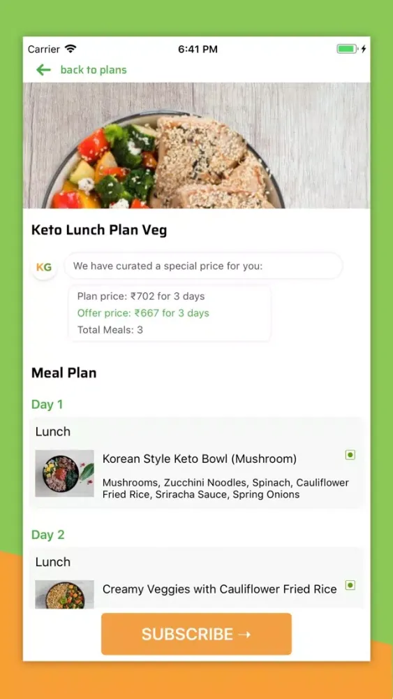 Zrzuty ekranu Keto Garden - Order Keto Meals