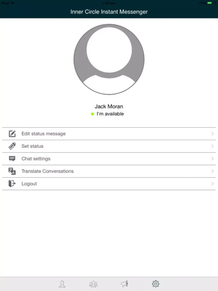 Inner Circle Instant Messenger iPad  स्क्रीनशॉट