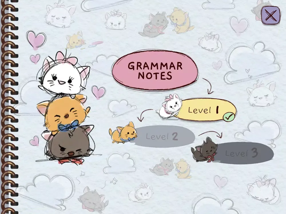 Tangkapan skrin Disney Grammar Land iPad 