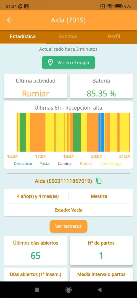 Capturas de tela do Rumi