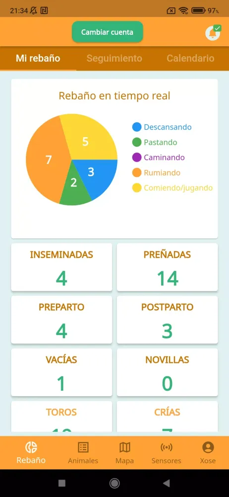 Capturas de tela do Rumi