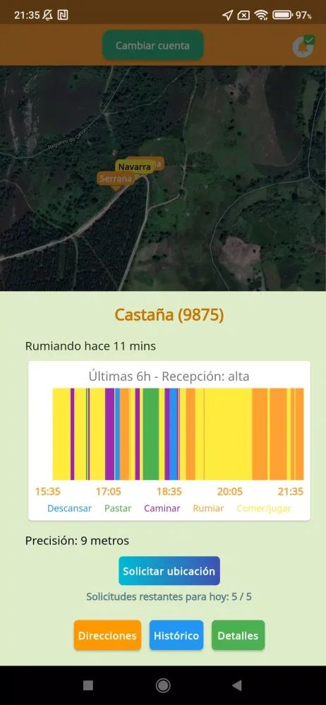 Capturas de tela do Rumi