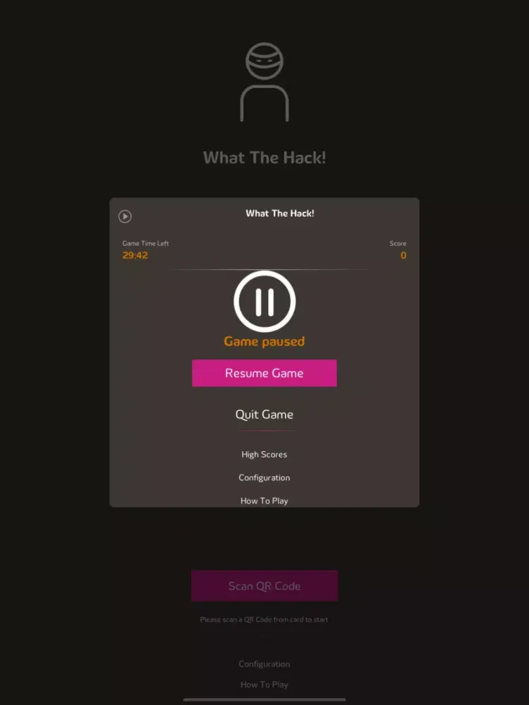Ảnh chụp màn hình của innogy What The Hack! iPad 