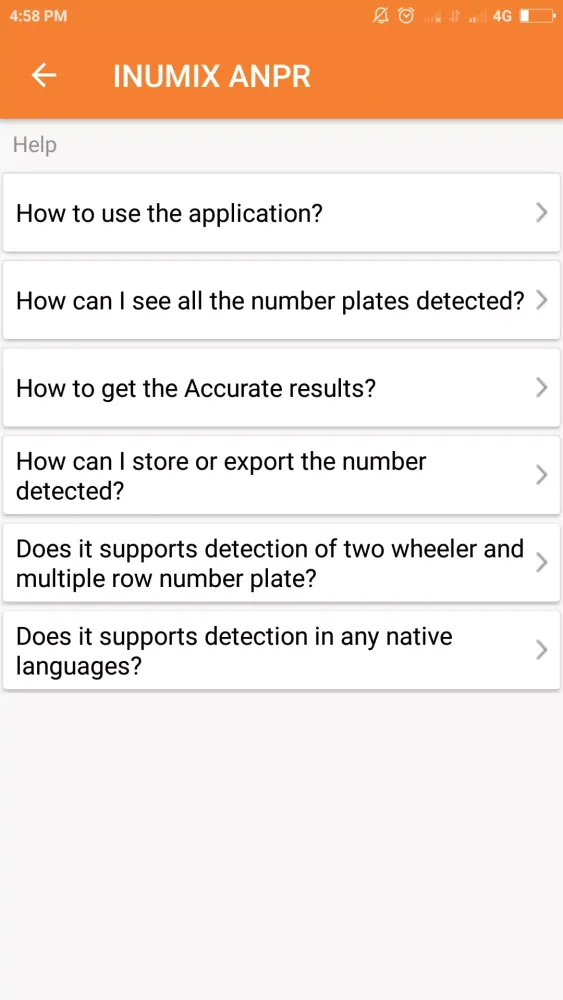 Screenshot di INUMIX ANPR