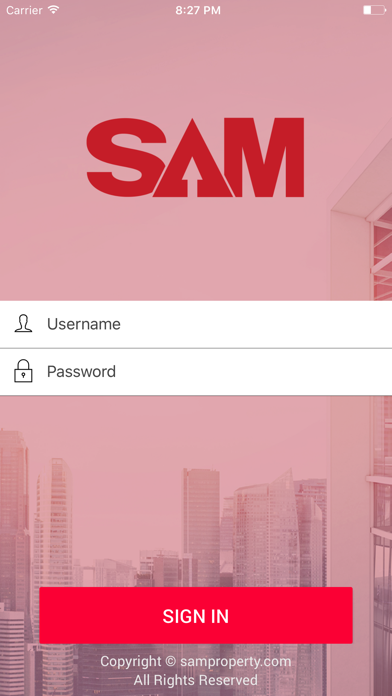 SAM Mobile App Screenshots