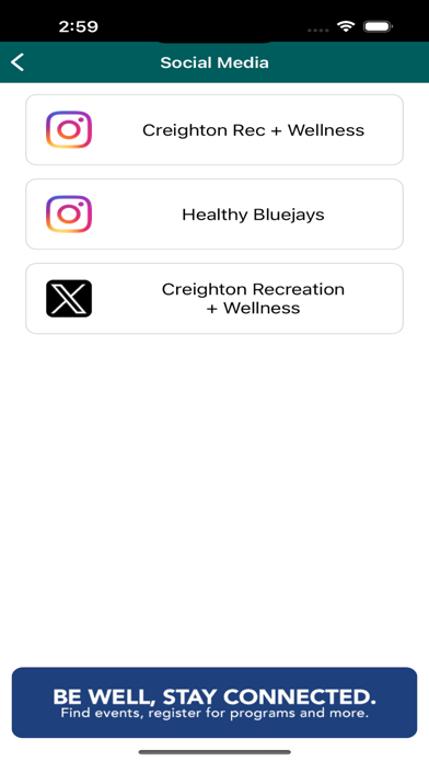 Creighton Recreation+Wellness स्क्रीनशॉट