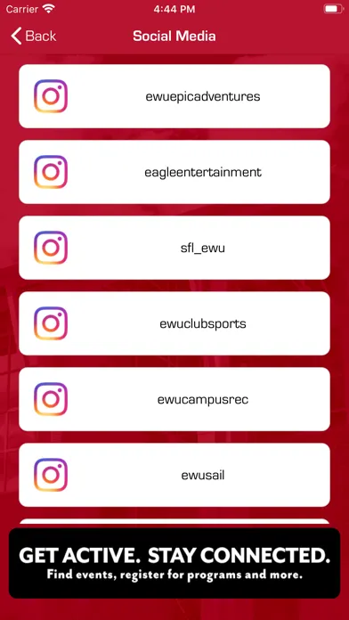 Captures d'écran de EWU Campus Rec