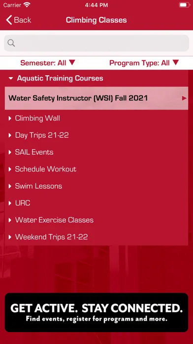 Captures d'écran de EWU Campus Rec