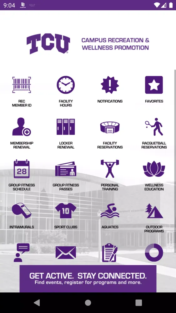 ภาพหน้าจอของ TCU Campus Recreation