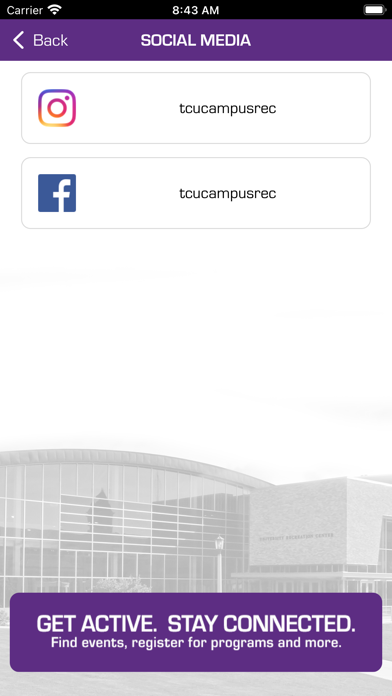 TCU Campus Recreation應用截圖