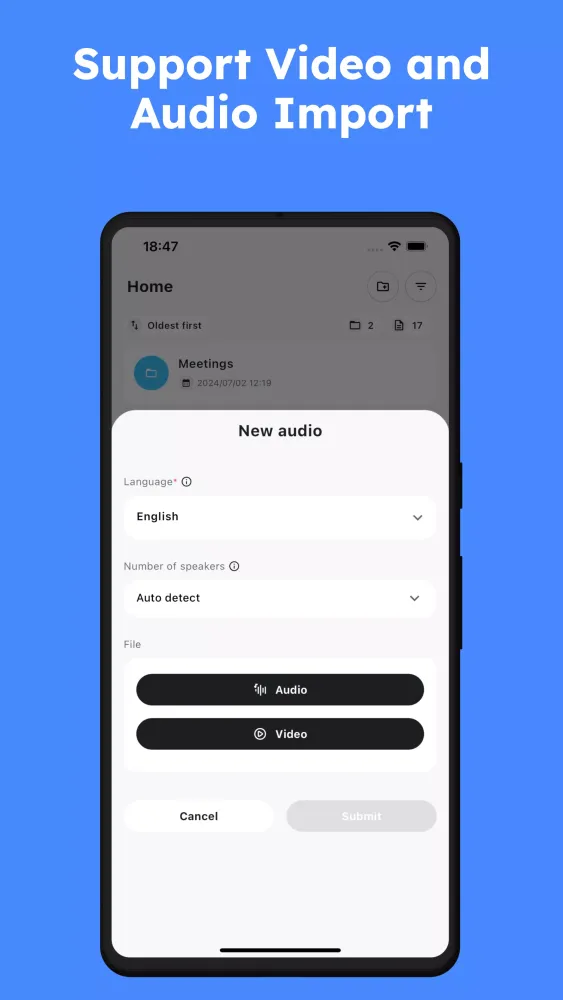 Capturas de tela do SoundType AI