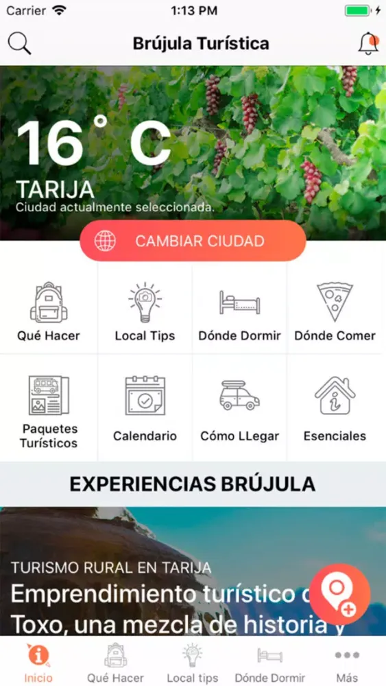 ภาพหน้าจอของ Brujula Turistica