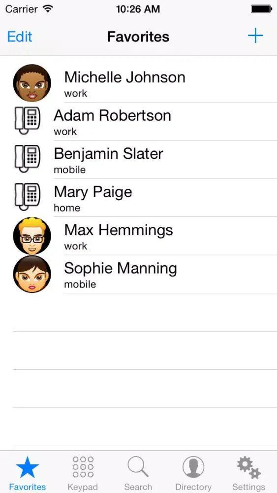 Capturas de tela do Contacts Sync for Cisco
