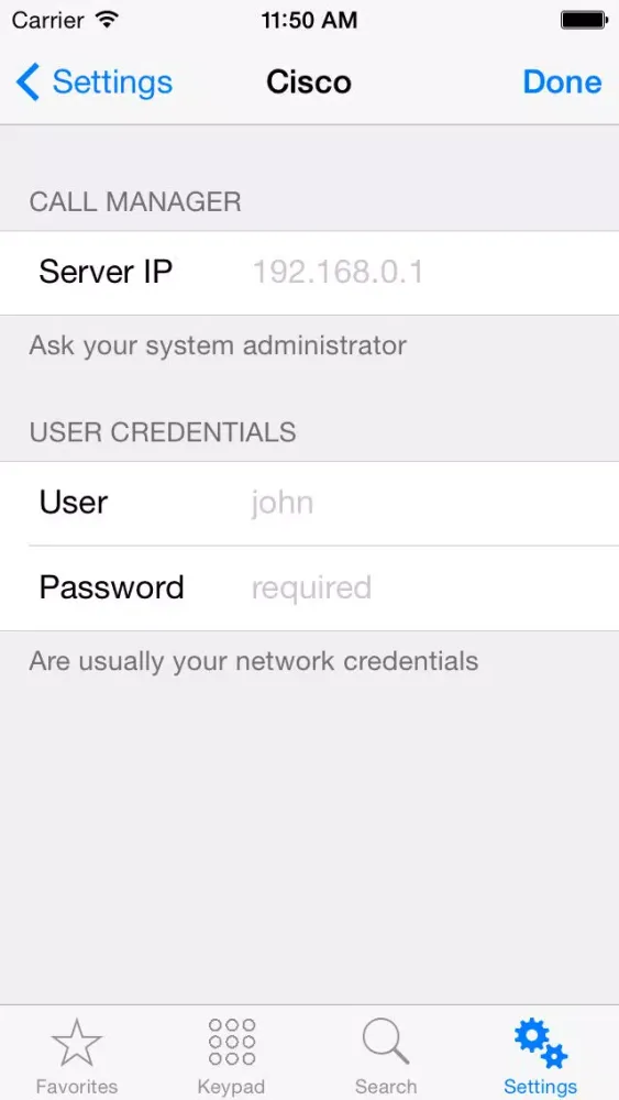 Capturas de tela do Remote Dialer for Cisco