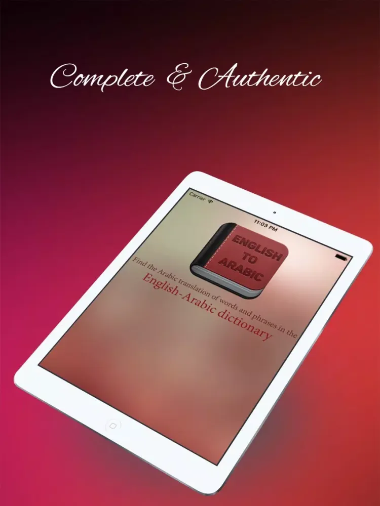 Capturas de pantalla de English to Arabic dictionary iPad 