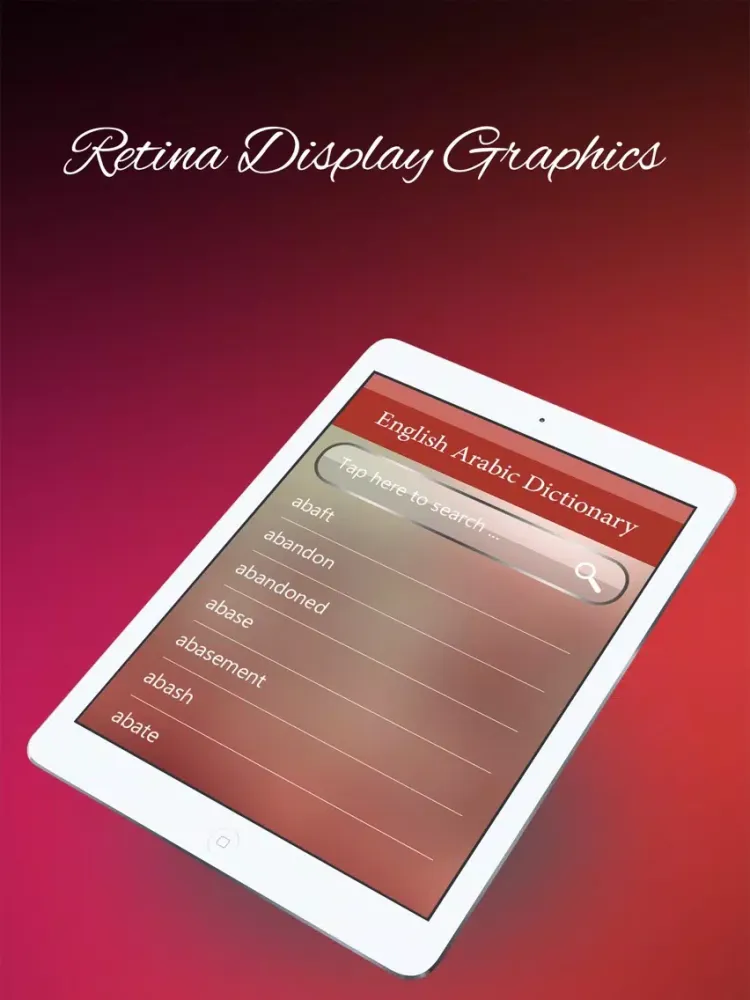 Capturas de pantalla de English to Arabic dictionary iPad 