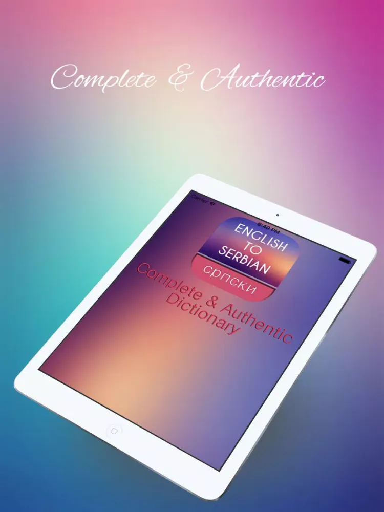 English to Serbian Dictionary Free iPad  स्क्रीनशॉट