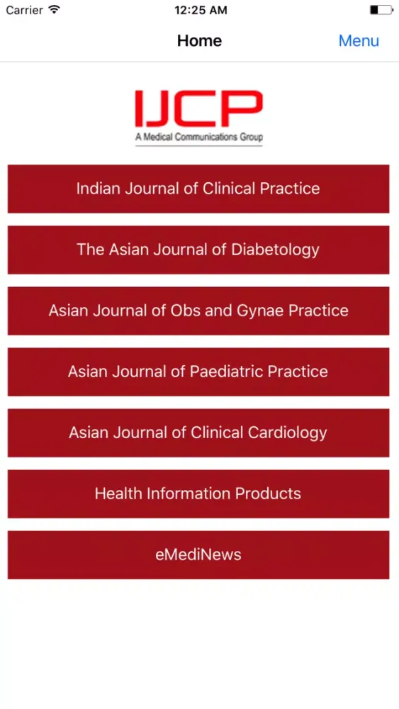 Ảnh chụp màn hình của IJCP Publications