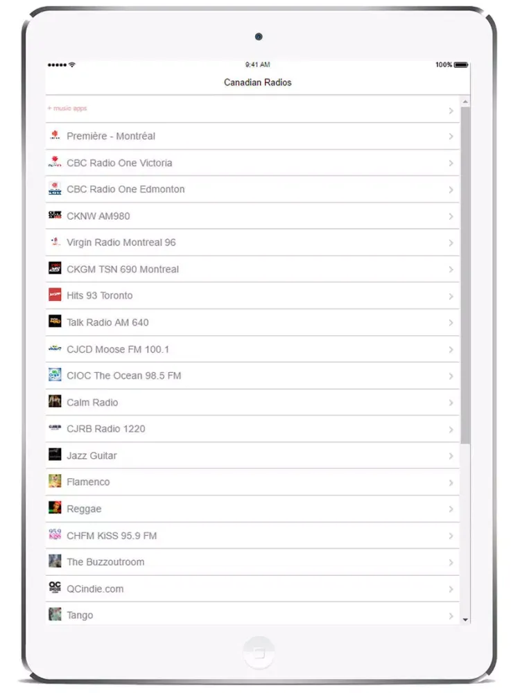 Captures d'écran de Canada Radio fm Live iPad 