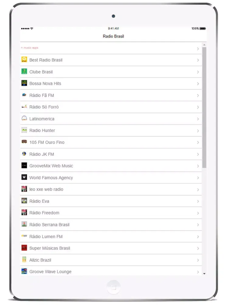 Capturas de pantalla de Radio Brasil FM iPad 