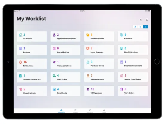 mWorklist – SAP Mobile Universal Approvals App iPad 应用截图