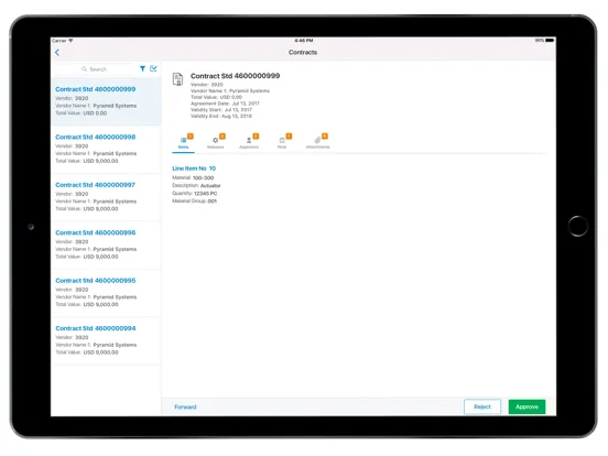 mWorklist – SAP Mobile Universal Approvals App iPad 应用截图