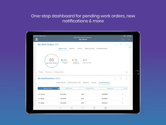mWorkOrder iPad  Screenshots