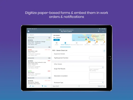 mWorkOrder iPad  Screenshots
