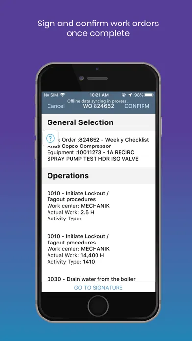 mWorkOrder Screenshots
