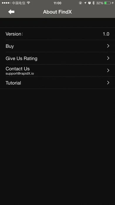 Capturas de tela do FindX Tracker