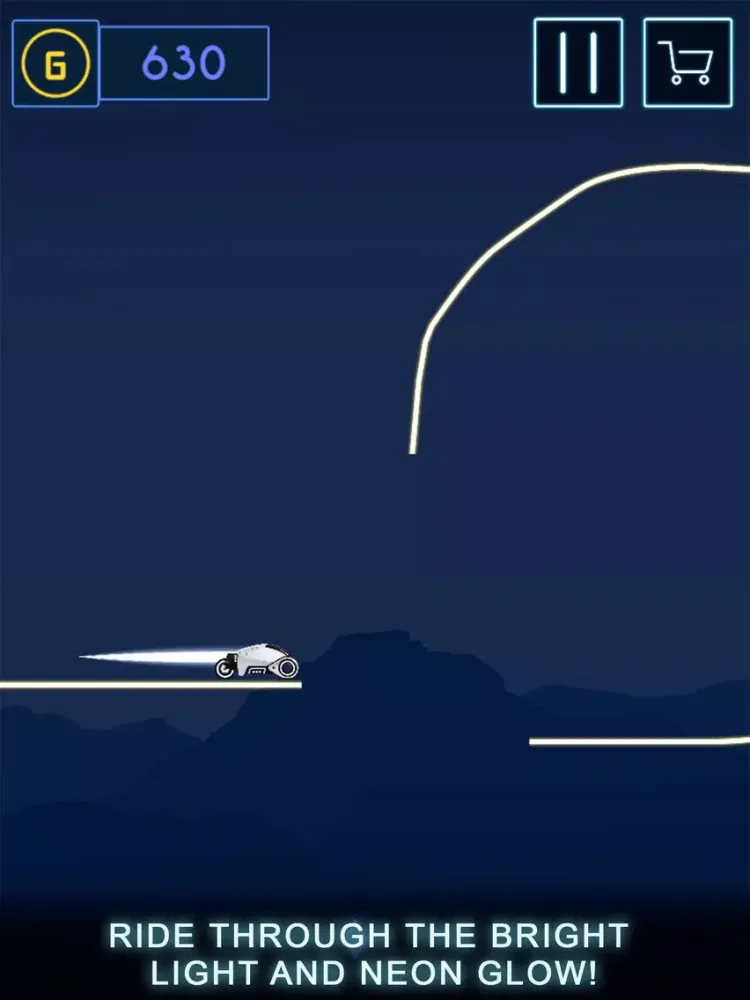 Capturas de tela do Neon Cycle Rider iPad 