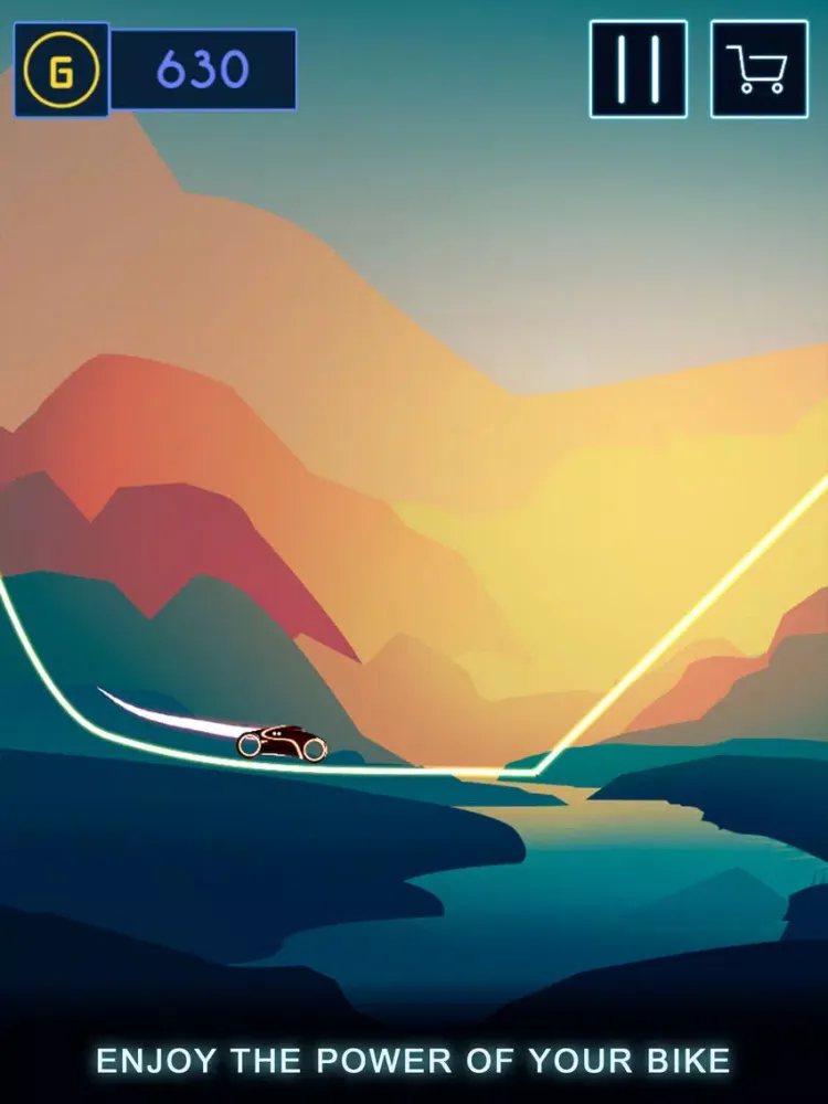 Capturas de tela do Neon Cycle Rider iPad 