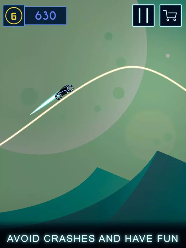 Capturas de tela do Neon Cycle Rider iPad 
