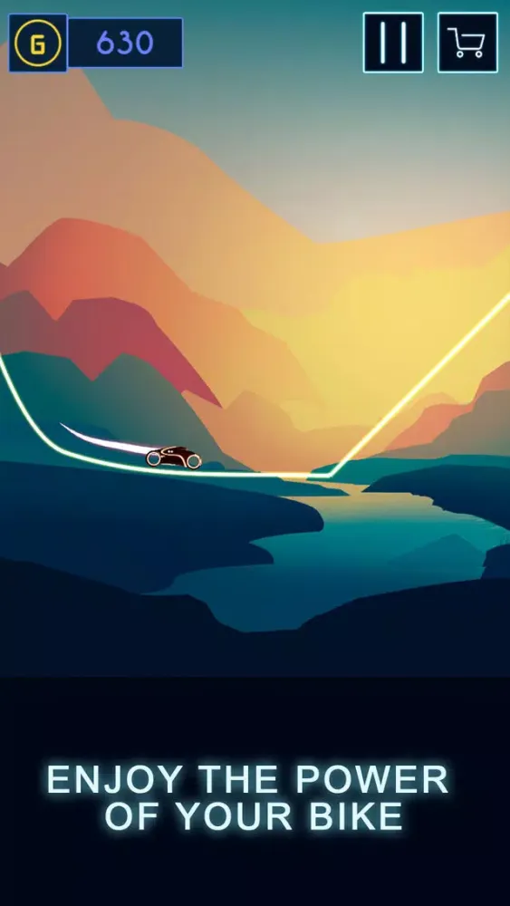 Capturas de tela do Neon Cycle Rider