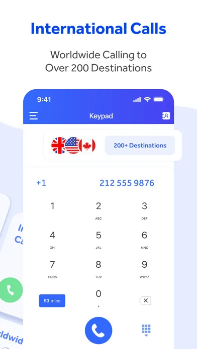 WePhone: 2nd Phone &WiFi Calls سکرین شاٹس