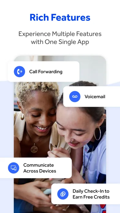 WePhone: 2nd Phone &WiFi Calls سکرین شاٹس