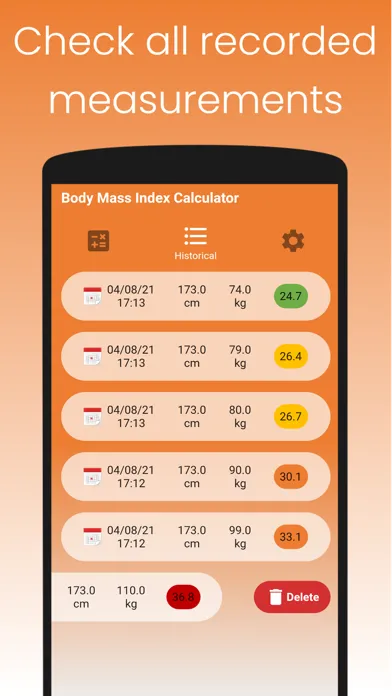 Скриншоты Body Mass Index Calculator App
