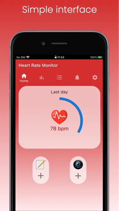 Capturas de tela do Heart Rate Monitor Tracker
