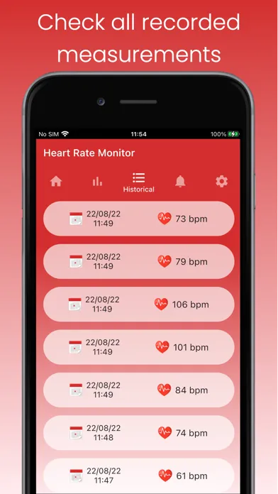 Capturas de tela do Heart Rate Monitor Tracker
