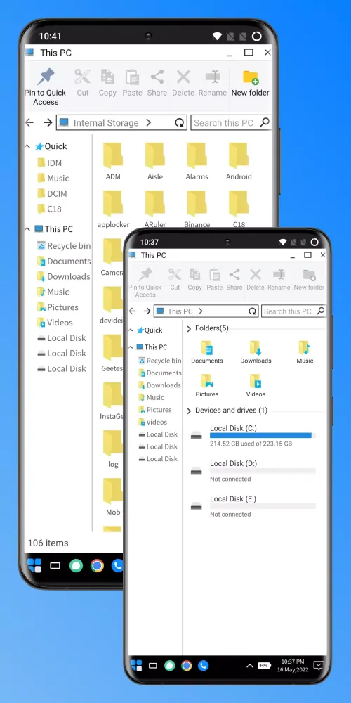 تصاویر Windix 10 Launcher