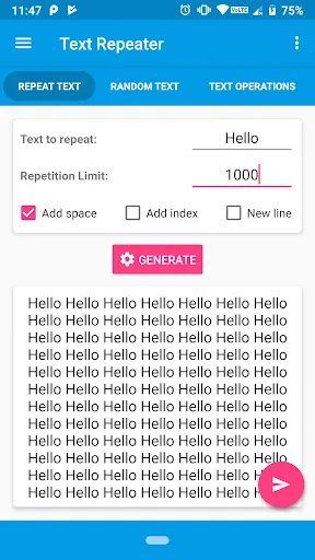Text Repeater スクリーンショット