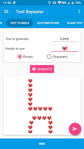 Text Repeater スクリーンショット