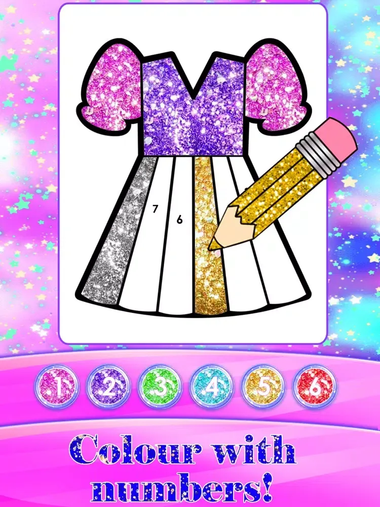 تصاویر Glitter Fashion Art Coloring iPad 