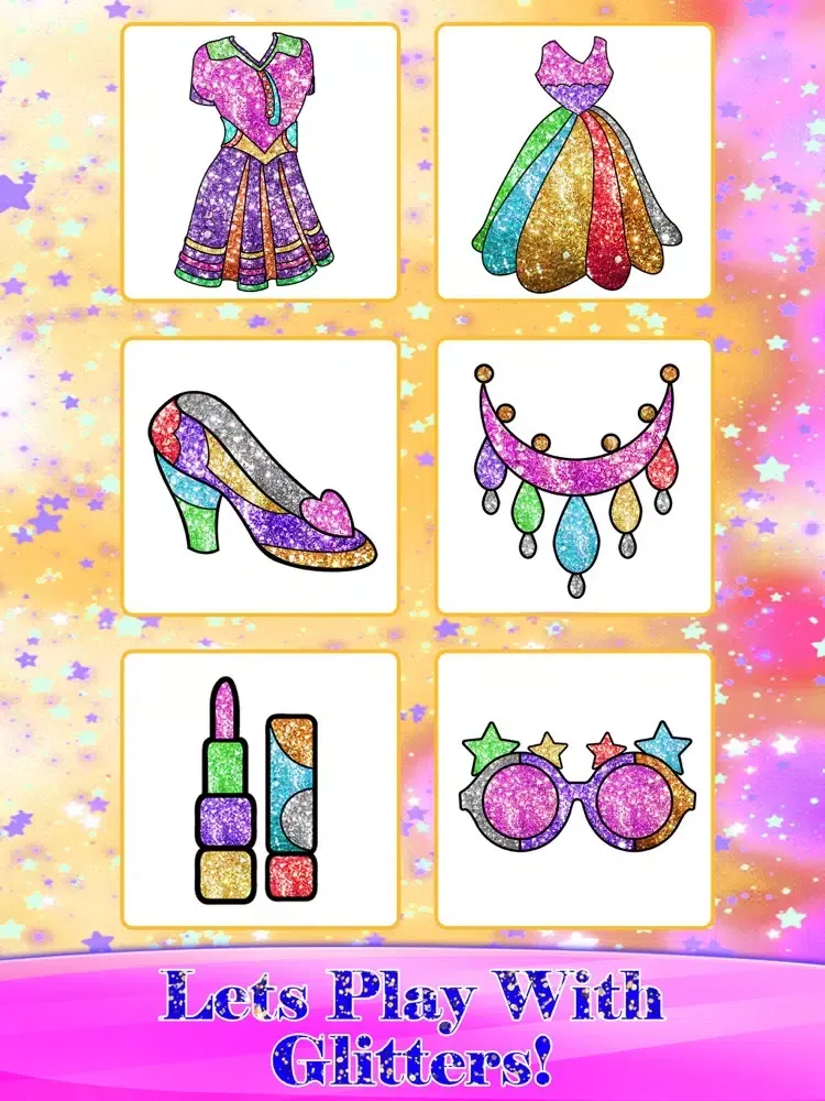 تصاویر Glitter Fashion Art Coloring iPad 